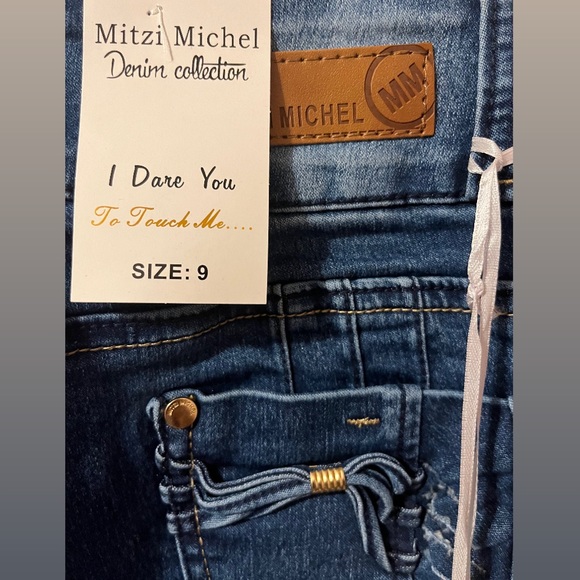 Mitzi Michel Women's Size 9 Shaping High Waisted Butt Lifting Jeans Dark Blue - Picture 5 of 5